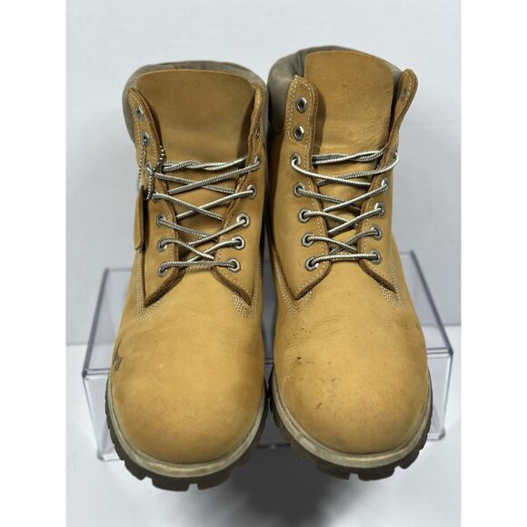 VTG Timberland Basic Men's Boots Size 13 Wheat Nubuck 6" Waterproof 27060 - Picture 5 of 14